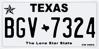 TX license plate BGV7324
