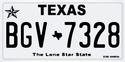 TX license plate BGV7328