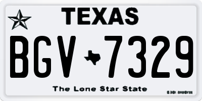 TX license plate BGV7329