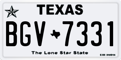 TX license plate BGV7331