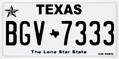 TX license plate BGV7333