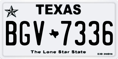 TX license plate BGV7336