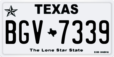 TX license plate BGV7339