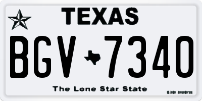 TX license plate BGV7340