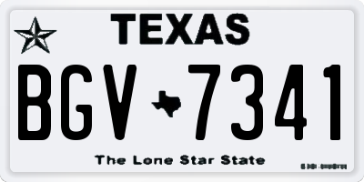TX license plate BGV7341
