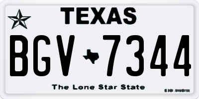 TX license plate BGV7344