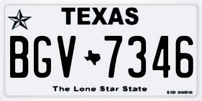 TX license plate BGV7346
