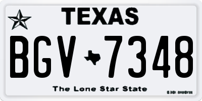 TX license plate BGV7348