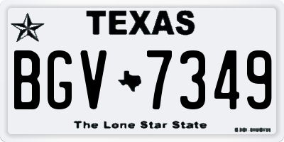 TX license plate BGV7349