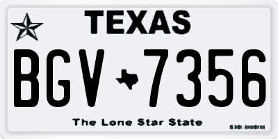TX license plate BGV7356