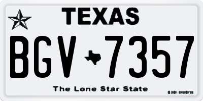 TX license plate BGV7357