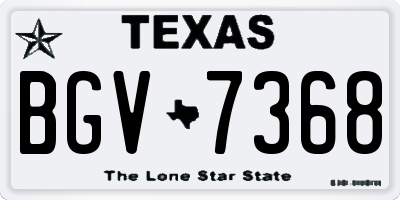 TX license plate BGV7368