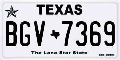 TX license plate BGV7369