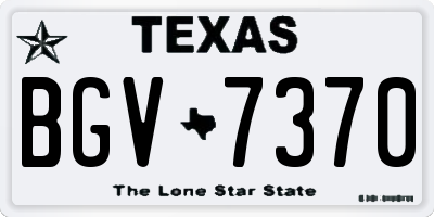 TX license plate BGV7370