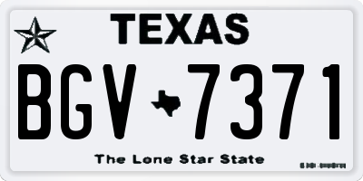 TX license plate BGV7371