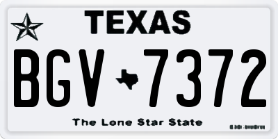 TX license plate BGV7372