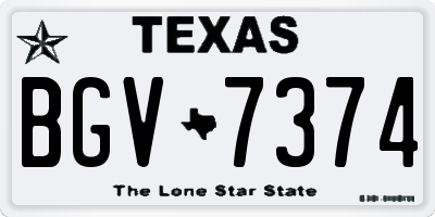 TX license plate BGV7374