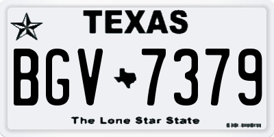 TX license plate BGV7379