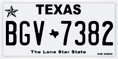 TX license plate BGV7382