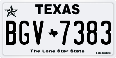 TX license plate BGV7383