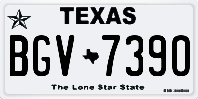 TX license plate BGV7390