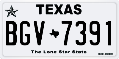TX license plate BGV7391