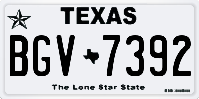 TX license plate BGV7392