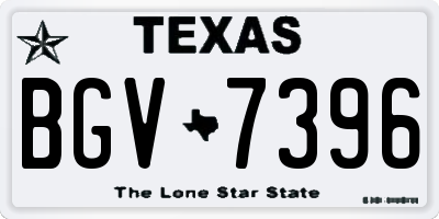 TX license plate BGV7396