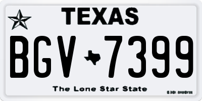 TX license plate BGV7399