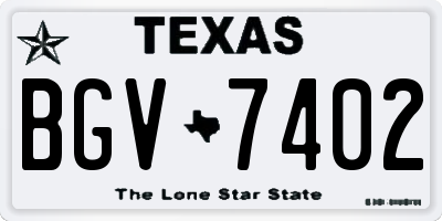 TX license plate BGV7402