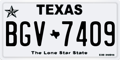TX license plate BGV7409