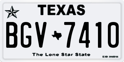 TX license plate BGV7410