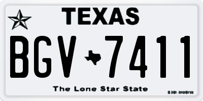 TX license plate BGV7411