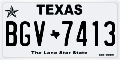 TX license plate BGV7413