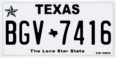 TX license plate BGV7416
