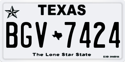 TX license plate BGV7424