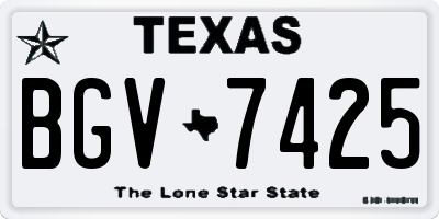 TX license plate BGV7425