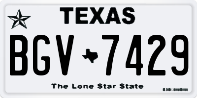TX license plate BGV7429