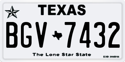 TX license plate BGV7432