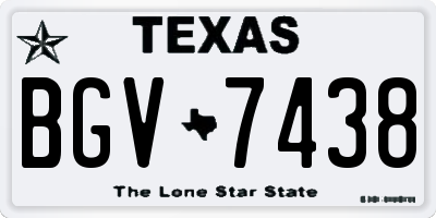 TX license plate BGV7438