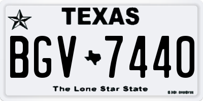 TX license plate BGV7440