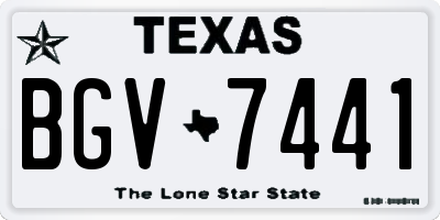 TX license plate BGV7441