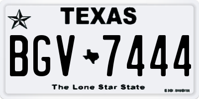 TX license plate BGV7444