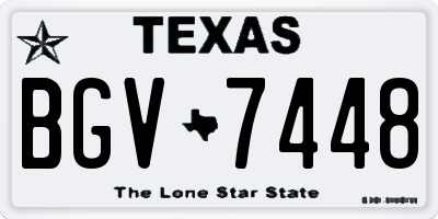 TX license plate BGV7448
