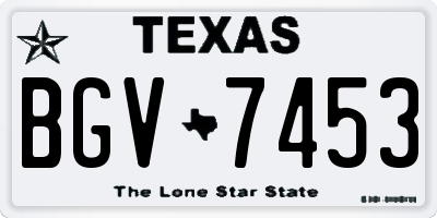 TX license plate BGV7453