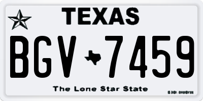 TX license plate BGV7459