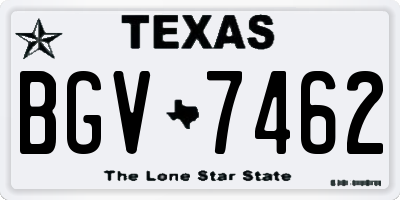TX license plate BGV7462