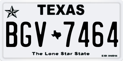TX license plate BGV7464