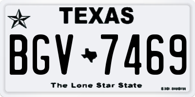 TX license plate BGV7469