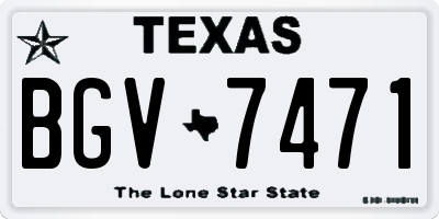 TX license plate BGV7471